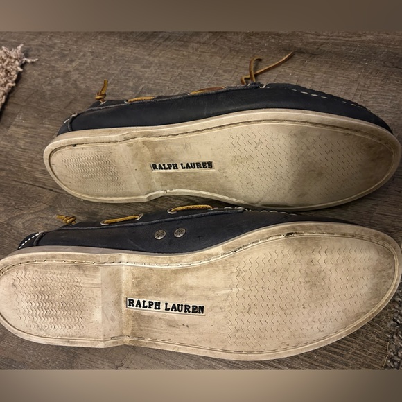 Ralph Lauren Navy and White Boat Shoes - Picture 3 of 3